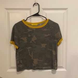 Queen Bees Small Camo Crop Top